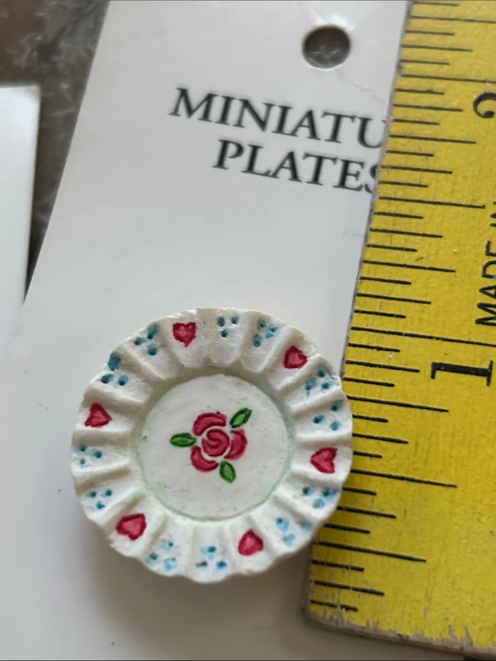 Vintage White Rose Plate Buttons